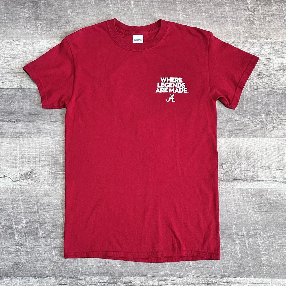 University Of Alabama Crimson Tide T Shirt Adult Small Red Short Sleeve NCAA
